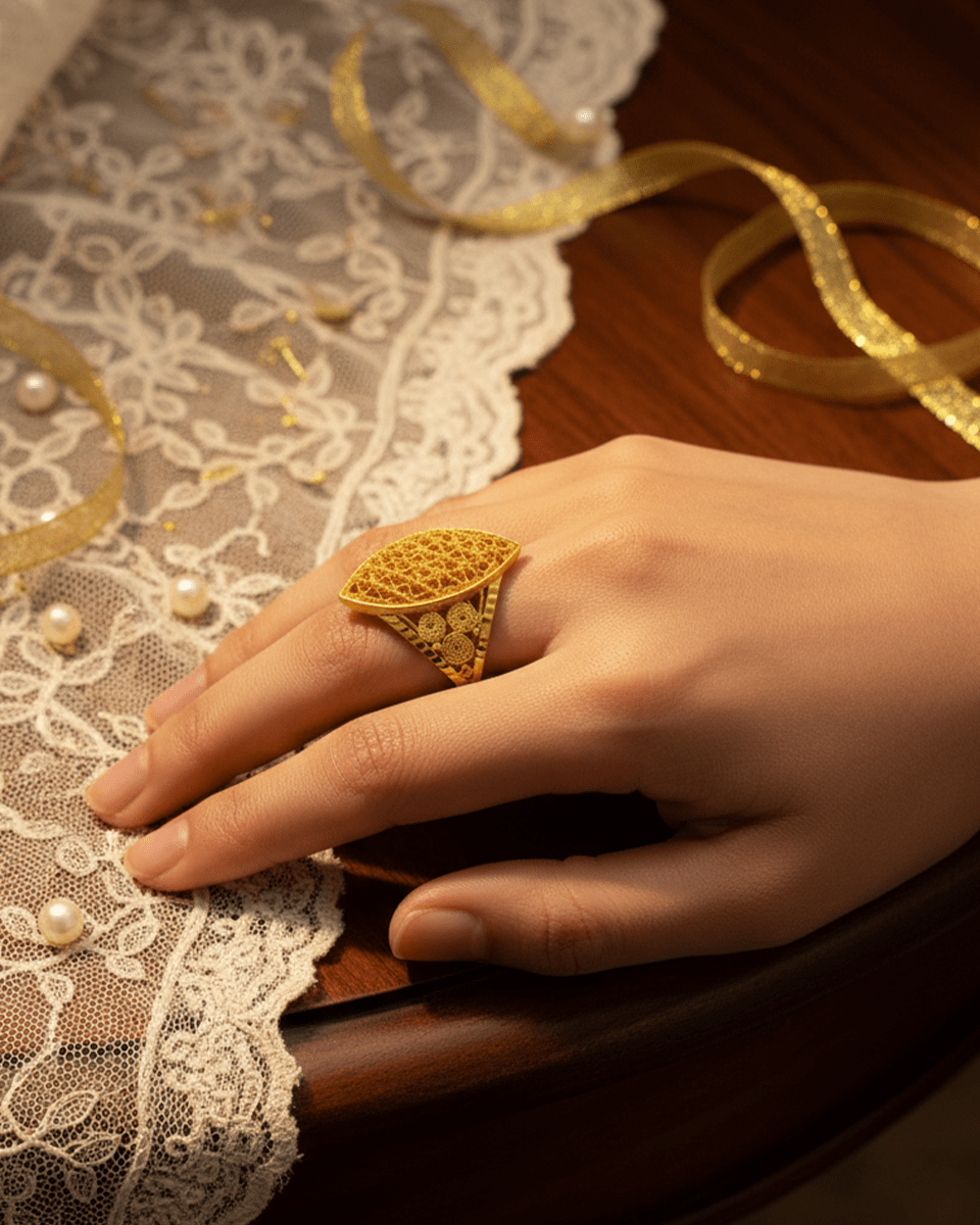 Woven Petal Ring - View 3