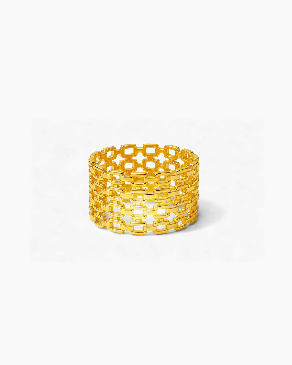 Golden Cascade Cuff