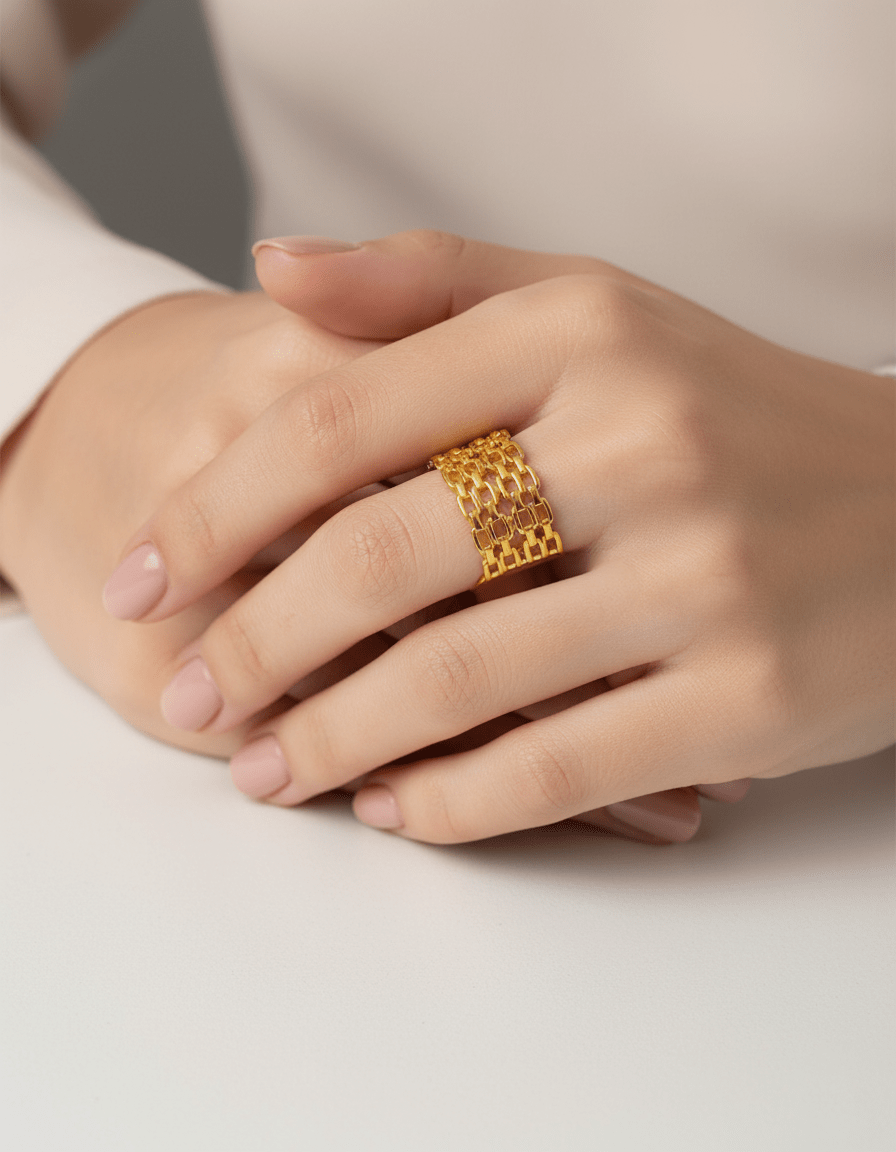 Golden Cascade Cuff - View 3